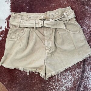 We the Free Paper Bag Frayed Hem Shorts